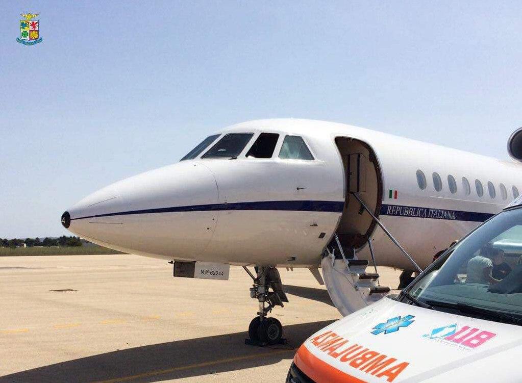 Immagine per Bimba di 3 mesi trasportata d'urgenza a Roma, volo salva-vita da Ronchi
